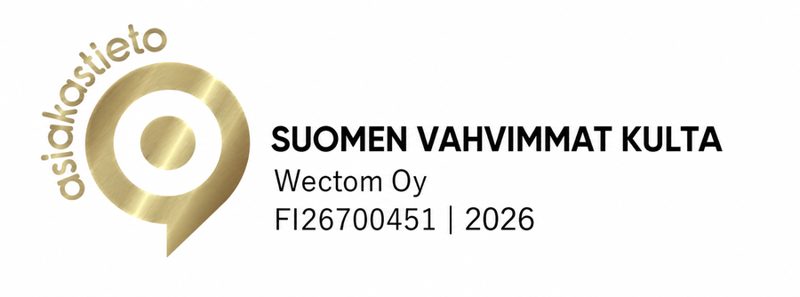 Suomen Vahvimmat Kulta 2026 – Wectom Oy
